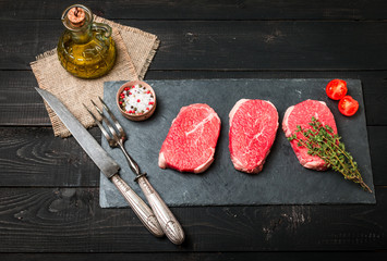 Fototapeta na wymiar Raw fresh Tender Steak