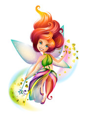 Cute colorful fairy character © Black Spring