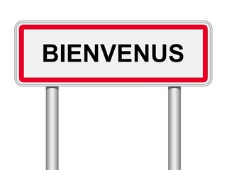 Panneau ville Bienvenus