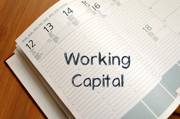 Working capital write on notebook