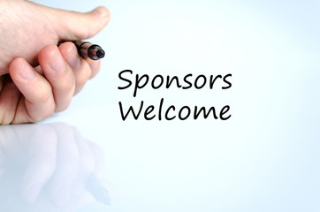 Sponsors welcome text concept