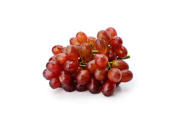 Red grapes isolated on white background