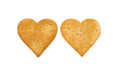 Cookies heart isolated