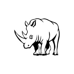 Rhino logo.Vector