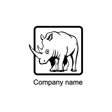 Rhino logo.Vector