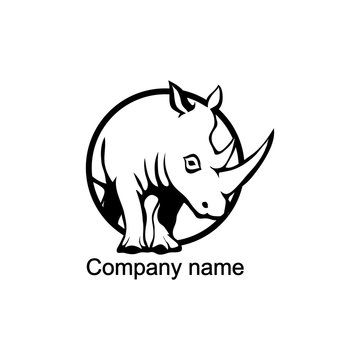 Rhino logo.Vector