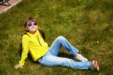 little girl in the park