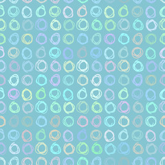 blue colored hand drawn circle dots