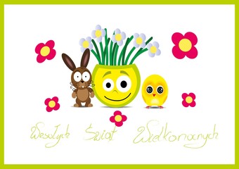 Wielkanoc,kartka,życzenia © monikakosz