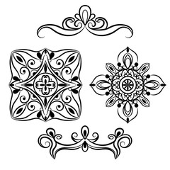 vector set ornamental element for design