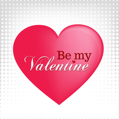 Happy Valentines Day card vector be my Valentine pink color