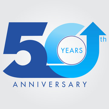 Template logo 50th anniversary, vector illustrator