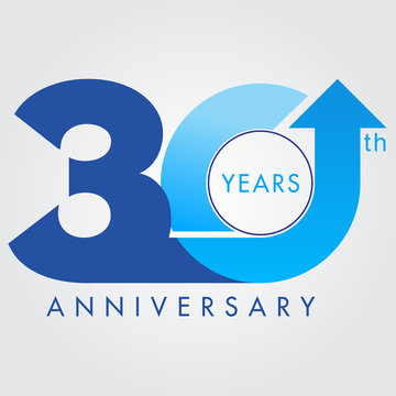 Template Logo 30th Anniversary, Vector Illustrator