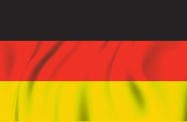 German flag blowing in the wind. Part of a series.
