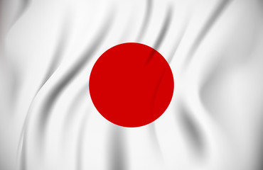 Japanese national flag background texture.