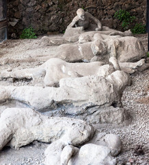 plaster casts in Pompei