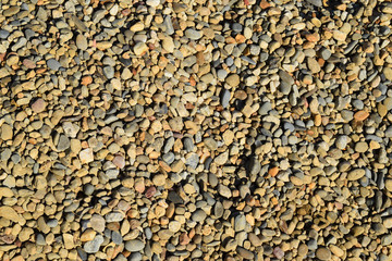 Background from small round crushed stone