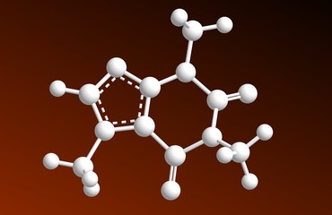 Molecular structure of caffeine