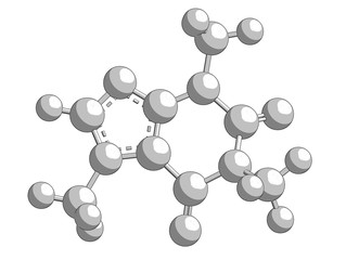 Molecular structure of caffeine