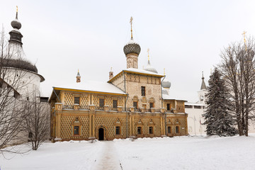 Fototapeta na wymiar old church in Rostov Kremlin, Russia