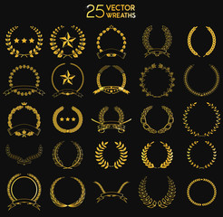 25 vectror  Wreaths.