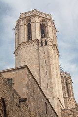 Fototapeta na wymiar Cathédrale sainte Eulalie, Barcelone, Catalone, Espagne