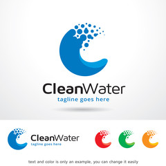 Clean Water Letter C Logo Template Design Vector 