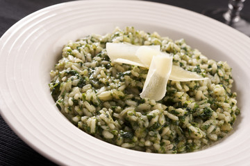Spinach risotto with Parmesan