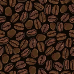 Cercles muraux Café Arrière-plan transparent de grains de café, vecteur