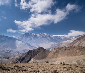Mountain valley in summer time. Natural landscape