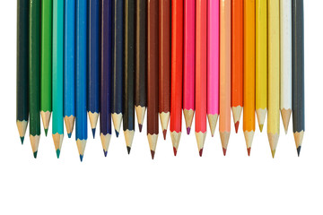 Children pencils of different colors.