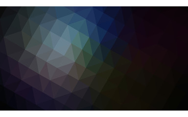 Dark blue polygonal design illustration, which consist of triangles and gradient in origami style.