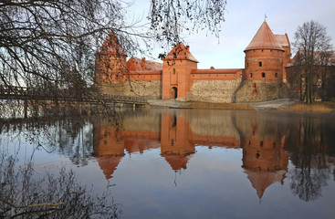 Naklejka na ściany i meble Island Castle in Trakai. Lithuania