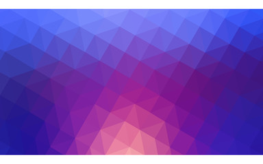 Fototapeta premium Multicolor blue, red polygonal design illustration, which consist of triangles and gradient in origami style.