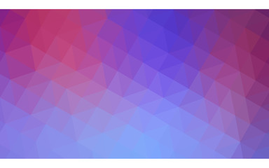 Multicolor blue, red polygonal design illustration, which consist of triangles and gradient in origami style.