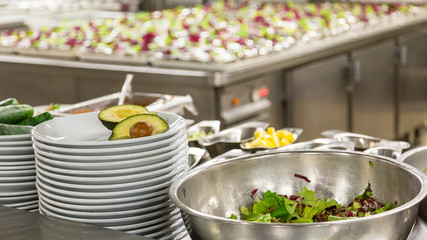 Avocado Salad Being Prepped