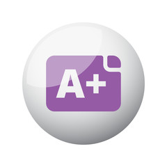 Obraz premium Flat purple Rating icon on 3d sphere