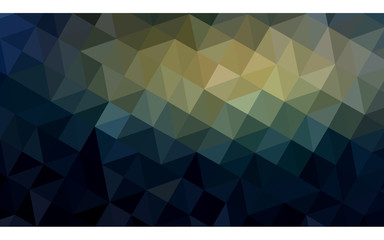 Fototapeta premium Multicolor dark blue, yellow, orange polygonal design illustration, which consist of triangles and gradient in origami style.