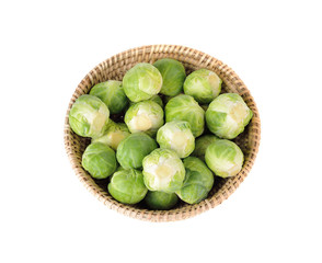 Brussel Sprouts on white background