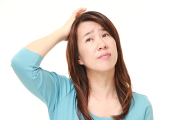 perplexed Japanese woman  