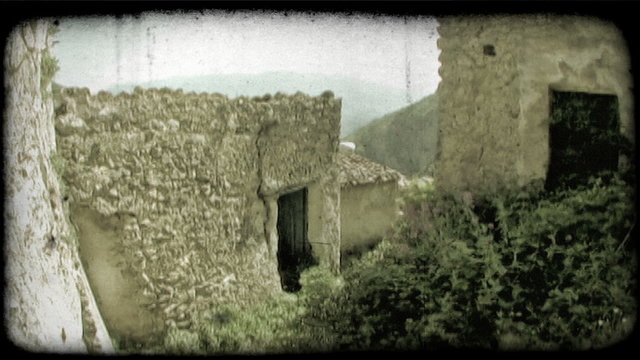 Italian Town 6. Vintage stylized video clip.