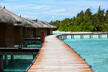 Fototapeta na wymiar Мальдивские острова отдых в отеле