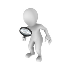 Search with a magnifying glass