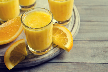 Thick drink made from citrus