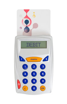 Card reader for reading a bank card