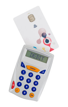 Card reader for reading a bank card