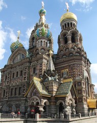 Fototapeta na wymiar Church of the Saviour on Spilled Blood in Sankt Petersburg, Russland