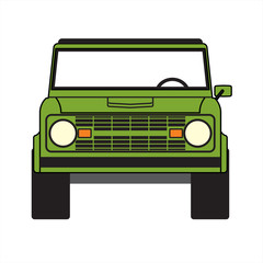 Green off road car