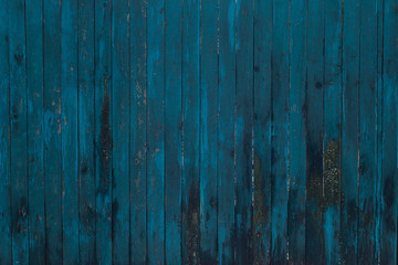 Old blue fence.