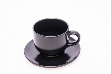 coffee cup over white background